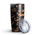 thumbnail image 2 of Hallween Ghost Pumpkin Face Tumbler with Straw, Ghost Pumpkin Face Stainless Steel Double Walled Vacuum Insulated Cup, Spooky Holiday Gifts for Women Men, 2 of 7