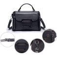thumbnail image 4 of Black Shoulder Bag for Women Retro Tote Bag Classic Vintage Top Handle Handbag, 4 of 5