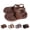 Coffee, variant on Casual Hollow Closed‑Toe Platform Sandals for Women, Breathable Cage‑Style Faux Leather Adjustable Strap Non‑slip Summer Beach & Shopping Footwear Coffee 36