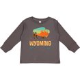 thumbnail image 3 of Inktastic Wyoming Vacation Buffalo Silhouette Boys or Girls Long Sleeve Toddler T-Shirt, 3 of 5