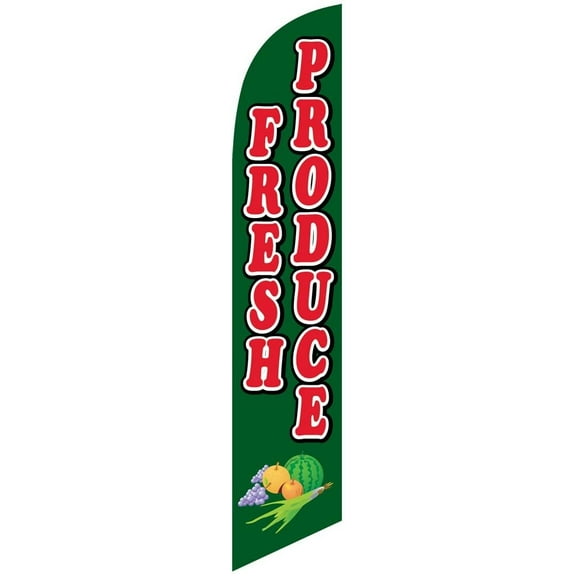 Fresh Produce Feather Banner Swooper Flag, Replacement Flag Only