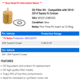 thumbnail image 2 of Oil Filter Kit - Compatible with 2010 - 2014 Toyota FJ Cruiser 2011 2012 2013, 2 of 2