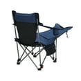 thumbnail image 4 of Portable Camp Chair, Folding Reclining Chair with 3-Position Adjustable Backrest, Cup Holder and Side Pockets, Heavy-Duty Outdoor Chair for Camping, Beach, Sporting Events, Dark Blue, 4 of 11