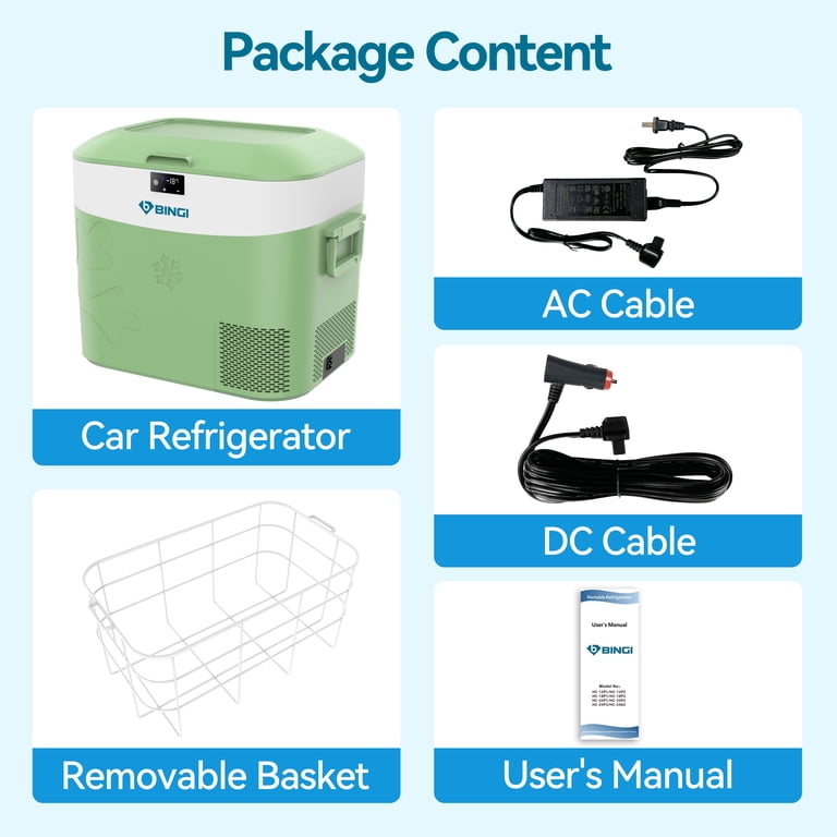 megyu Megiu Portable Car Fridge Freezer, 23QT 22L, -0.4â„‰ to 59â„‰, 12V