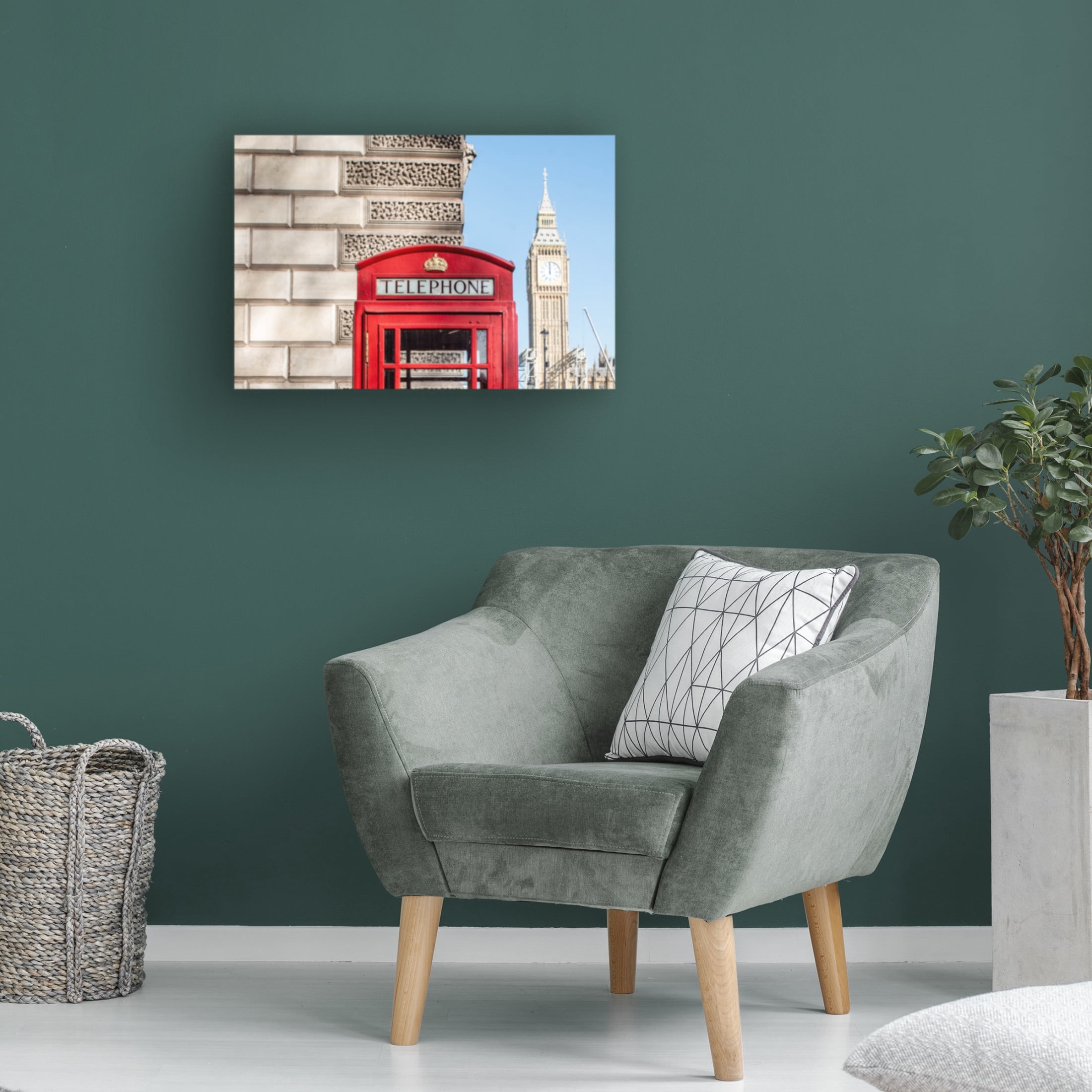 Canvas Wall Art - Allison Burton 'London2023' Wall Art for Living Room, Bedroom, or Office Décor by Trademark Fine Art - 47 x 30 Inches