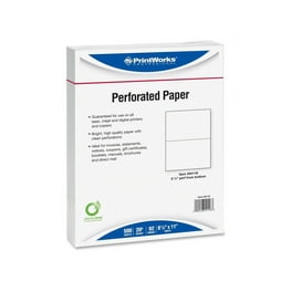 Perforated and Punched Paper, 20 lb Bond Weight, 8.5 x 11, White, 500/Ream, 5 Reams/Carton Perforated and Punched Paper, 20 lb Bond Weight, 8.5 x 11, White, 500/Ream, 5 Reams/Carton