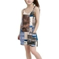 thumbnail image 3 of FAHXNVB Girls Cami Romper Sleeveless Cute Graphic Print Jumpsuit Short with Pockets One Piece Summer Casual Fashion Clothes 5-14 Years, 3 of 7