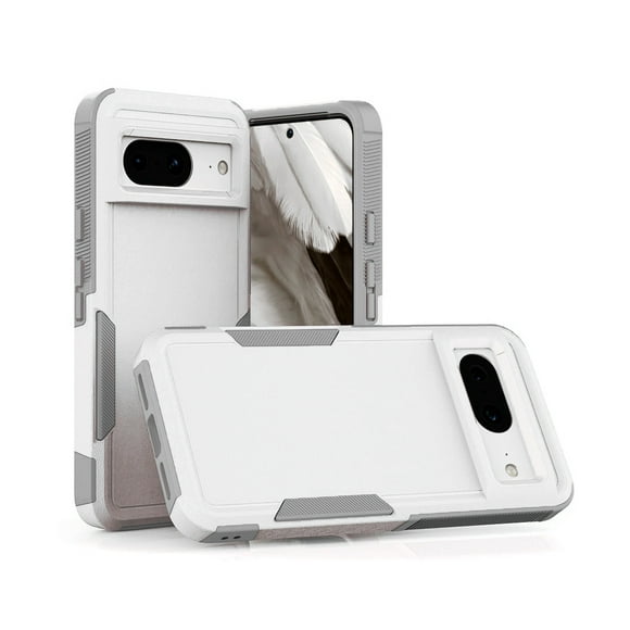 [PST] Google Pixel 8 Pro Hard Case, Dual Layers Heavy Duty Rubber Armor Bumper Hard Case Cover