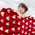 thumbnail image 6 of Beforeyayn Valentine Flannel Throw Blanket, Red Heart Patterned Soft Fleece Blanket, Cozy Warm Wrap for Couch, Sofa, Bed Lounging, and Comfortable Relaxation, 6 of 6