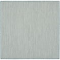 thumbnail image 4 of Nourison Courtyard Indoor/Outdoor Ivory/Aqua 5' x Square Area Rug (5 Square), 4 of 9