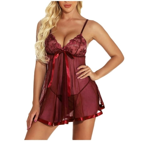 

Hwmodou Female Bra Brief Sets Solid Color Spaghetti Strap Lace Garter Sleepwear Spring Summer 2 PCS Lingerie Set For Women