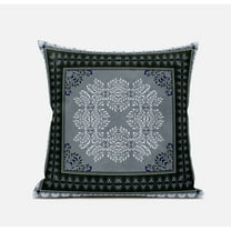 Window Wreath Palace Throw Pillow with Removable Cover in Gray Green Pink 18x18
