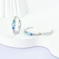 thumbnail image 6 of MULA European Original Colorful Rainbow 925 Sterling Silver Hoop Earrings Colorful AAA CZ For Women Jewelry Birthday Gift, 6 of 6