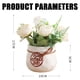 thumbnail image 2 of Kit de flores artificiales con maceta, combinación de rosas de seda falsas y vegetación, decoración en maceta de plantas pequeñas, 2 of 5