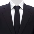 thumbnail image 2 of Heathered Blue Wool Men's Tie, 2 of 5
