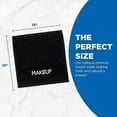thumbnail image 2 of KAUFMAN - 100% Cotton Black Makeup Washcloths for Face - Pack of 144 | Soft 13" x 13" Reusable Makeup Remover Cloths, Washable, 2 of 6