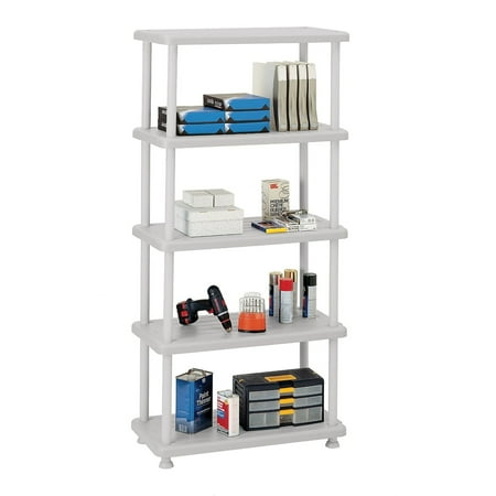 Iceberg Rough 'N Ready 5-Shelf Open Storage Unit, Platinum