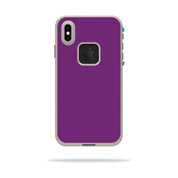 MightySkins LIFIPXSM-Solid Purple Skin Decal Wrap for LifeProof Fre iPhone XS Max Case Sticker - Solid Purple