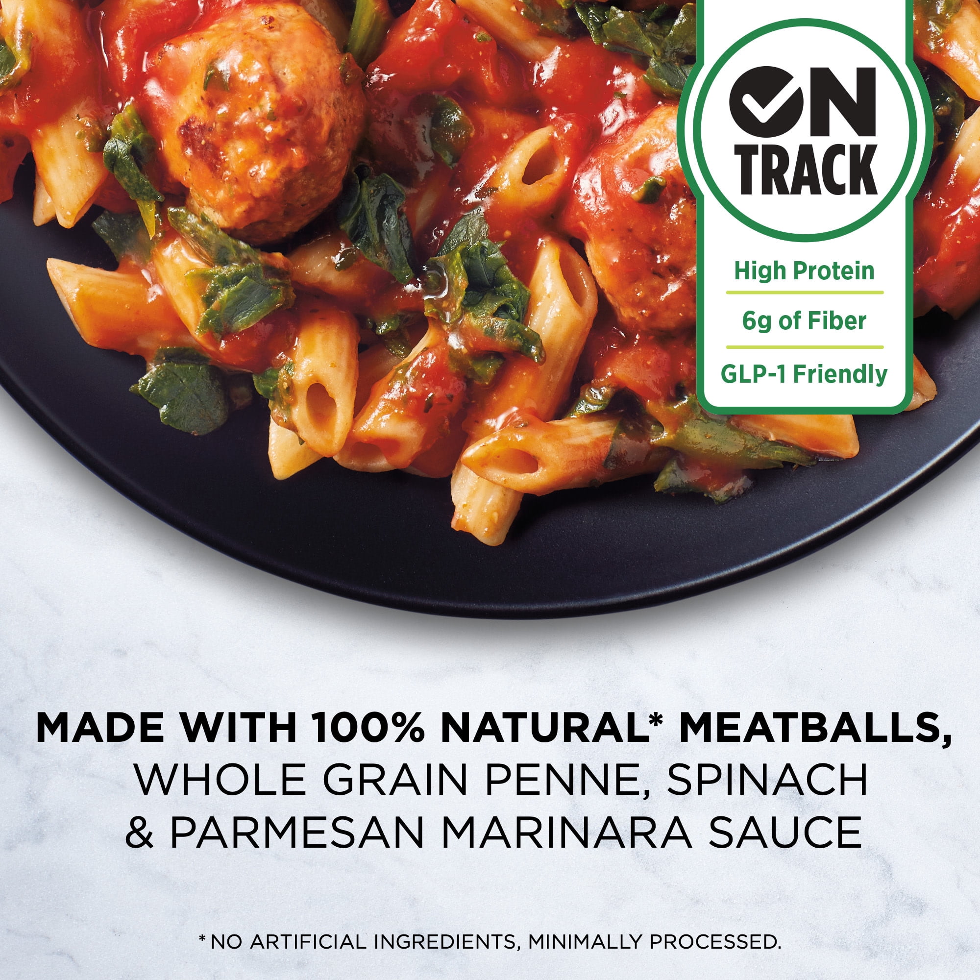 Healthy Choice Simply Steamers Meatball Marinara, 18g Protein, High Protein & Fiber Frozen Meal, 10 oz. Bowl