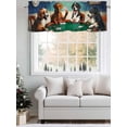 thumbnail image 3 of Abstract Animal Valances for Windows Dog In The Room Playing Poker Games Kitchen Valance Curtain Rod Pocket Small Curtains for Cafe Bathroom Laundry Basement 42" x 12", 3 of 8