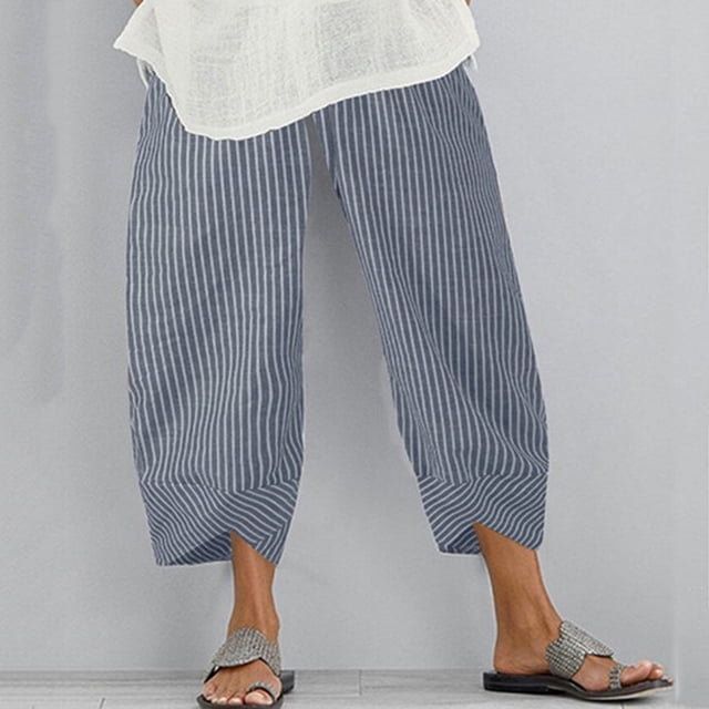 WILLBEST Pantalones Casuales de Mujer con Elástico Ancho y Estampado Floral para Mayor Comodidad y Estilo Diario Grande