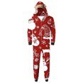thumbnail image 2 of Odeerbi Christmas Onesie Pajamas for Family Holiday Sleep Jumpsuit Long Sleeve Family Christmas Pajamas Matching Sets Dad Printed Loungewear Jumpsuit Sleepwear Xmas PJs Set Red, 2 of 7