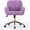 Violet, variant on Faux Fur Makeup Vanity Chair, Comfy Fuzzy Home Office Desk Chair with Wheels & Gold Base, Upholstered Adjustable Swivel Office Chair for Teens Girls Women Home Office, Violet