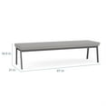 thumbnail image 4 of Newport Reception Waiting Room 18.5" 3-Seat Bench / Silver Steel / Black, 4 of 5