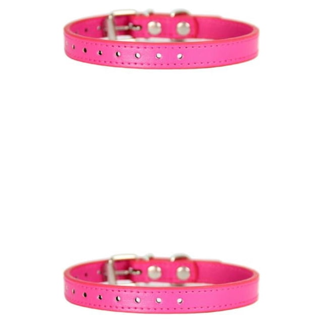 Greeniant ajustable de PU: lindo y práctico para las necesidades de parto de perros Variedad de estilos Collar de parto Recién nacido rosa rojo Rosa roja 2Conjunto