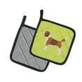 thumbnail image 2 of Caroline's Treasures Beagle Checkerboard Green Pair of Pot Holders, 2 of 3