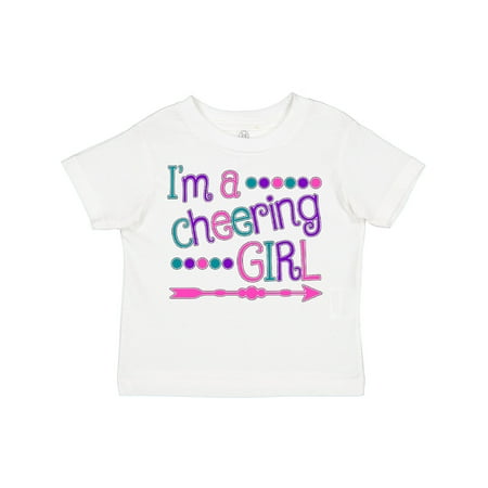

Inktastic I m a Cheering Girl- Cheerleader with Arrow Gift Toddler Boy or Toddler Girl T-Shirt