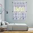 thumbnail image 5 of Blue Garden Vintage Kitchen Curtains Sets for Windows 36 Inch Length, Modern Art Building Boat Tree Rod Pocket Window Treatments Tier Curtains and Valances Set for Bedroom/Bathroom, 5 of 8