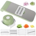 thumbnail image 1 of Mandoline Slicer Adjustable Vegetable Chopper Multifunctional Vegetable Cutter Food Chopper with Hand Guard Sharp Stainless Steel Blades for Vegetables Fruits Home Kitchen, 1 of 8