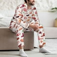 thumbnail image 5 of Mens Pajamas Set, Sausage Ham Print Button Down Long Sleeve Loungewear Sleepwear Pjs sets for Men, 5 of 5