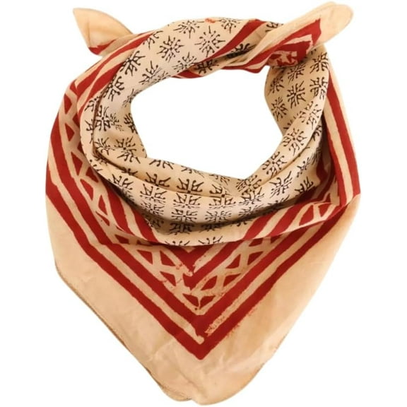 100% Cotton Bandanas Block print bandanas Bohemian Style Neck Scarf Bandanas Neckerchief, Cotton Square Scarf gift handkerchie