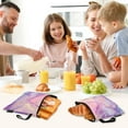 thumbnail image 7 of Haosy 3 Pack Reusable Ziploc Bags BPA Free Healthy Food Storage Bag Leakproof Sandwich Snack Freezer Bags Soft Pink Purple Blue Marble, 7 of 7
