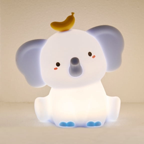 Elephant Night Light for Kids, Rechargeable Elephant Silicone Night Light with Timer, Dimmable Nursery Night Lights Bedside Lamp for Kids Room Decor, Cute Lamp Gifts for Kids Toddler Teen Boys Girls