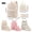 Beige, variant on Kawaii Bow Rucksack Aesthetic Daypack Kit with Organizer Lightweight for Daily Travel