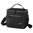 thumbnail image 3 of CoreLiving Insulated Lunch Bag Soft Cooler Tote for Adult Men Women Black, Medium Size Portable Lunch Box for Work Office Picnic Travel Thermal Container Holder, 3 of 8
