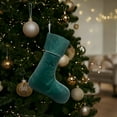 thumbnail image 6 of Anhility Large Christmas Stockings, 15.75" Vintage Thick Soft Christmas Stockings, Christmas Home Indoor Decor Xmas Party Christmas Decorations Gift for Tree Mantel Fireplace, Green, 6 of 6