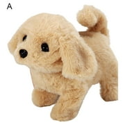 Walbest Kids Cute Puppy Plush Walking Barking Waging Tail Retriever Puppy Electronic Interactive Pet Dog Toy, Battery Operated Toy Animal Great Gift