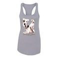 thumbnail image 2 of If It's Not a Jack Russell Terrier It's Just a Dog | Womens Dog Lover Jersey Racerback Tank Top, Heather Grey, Large, 2 of 3