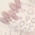thumbnail image 4 of Pegatinas CNSyBaris para decoración de uñas 5D con lazo rosa estampado para San Valentín, 4 of 9