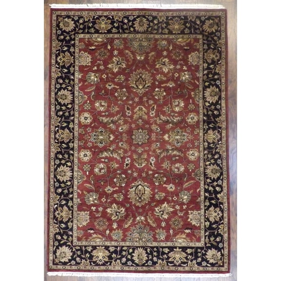 Wahi Rugs Hand Knotted Jaipur Kashan Antique Wash 6'0"x9'0" -W894