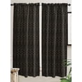 thumbnail image 2 of Living Room Curtains 72 Inches length, Black Yellow Geometric Window Treatment Curtain Drapes, Modern Abstract Art Striped Light Filtering Drapes for Bedroom Laundry Room, 52"x72", 2 Panels, 2 of 7