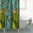 thumbnail image 3 of Ensemble de Rideau de Douche avec Doublure à Boutons-Pression, Boho Vintage Fleur Plante Floral (4) Rideaux de Douche Doublure de Douche Imperméable, Rideaux de Salle de Bain Décoratifs en Polyester, 72x72 Pouces, 3 of 4
