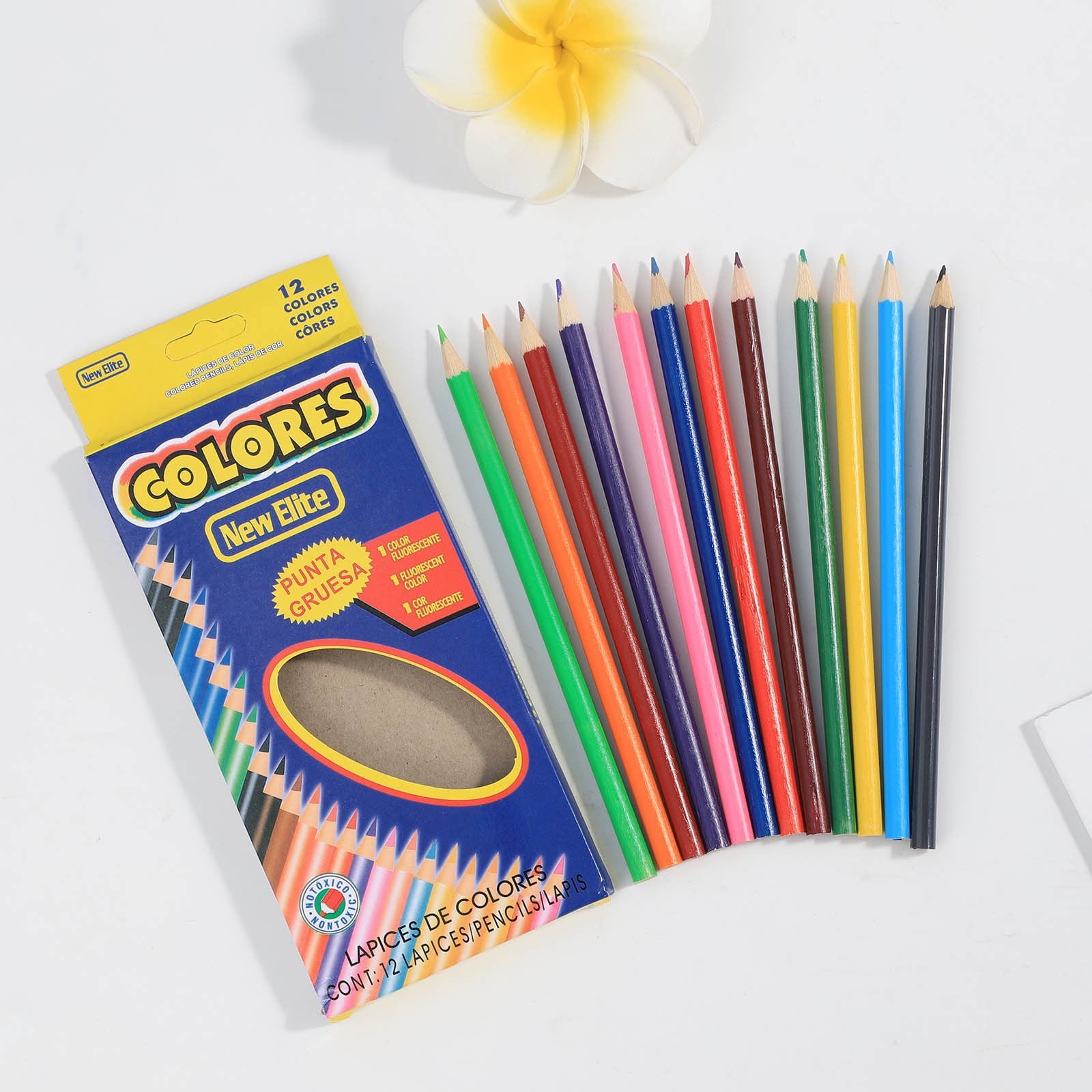 Kids Colored Pencils, Neon & Metallic - Set of 48 –