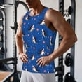 thumbnail image 5 of Fuzoiu Cute Shark Cartoon Print Men's Workout Tank Tops,Sleeveless Gym Shirt Quick Dry,Fitness Bodybuilding T-Shirt,Muscle Athletic Workout Tee-4X-Large, 5 of 7