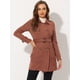 thumbnail image 2 of Chaqueta de gabardina de gamuza Sintética Allegra K para Mujer Blazer de Solapa Pico Caramelo XS, 2 of 5