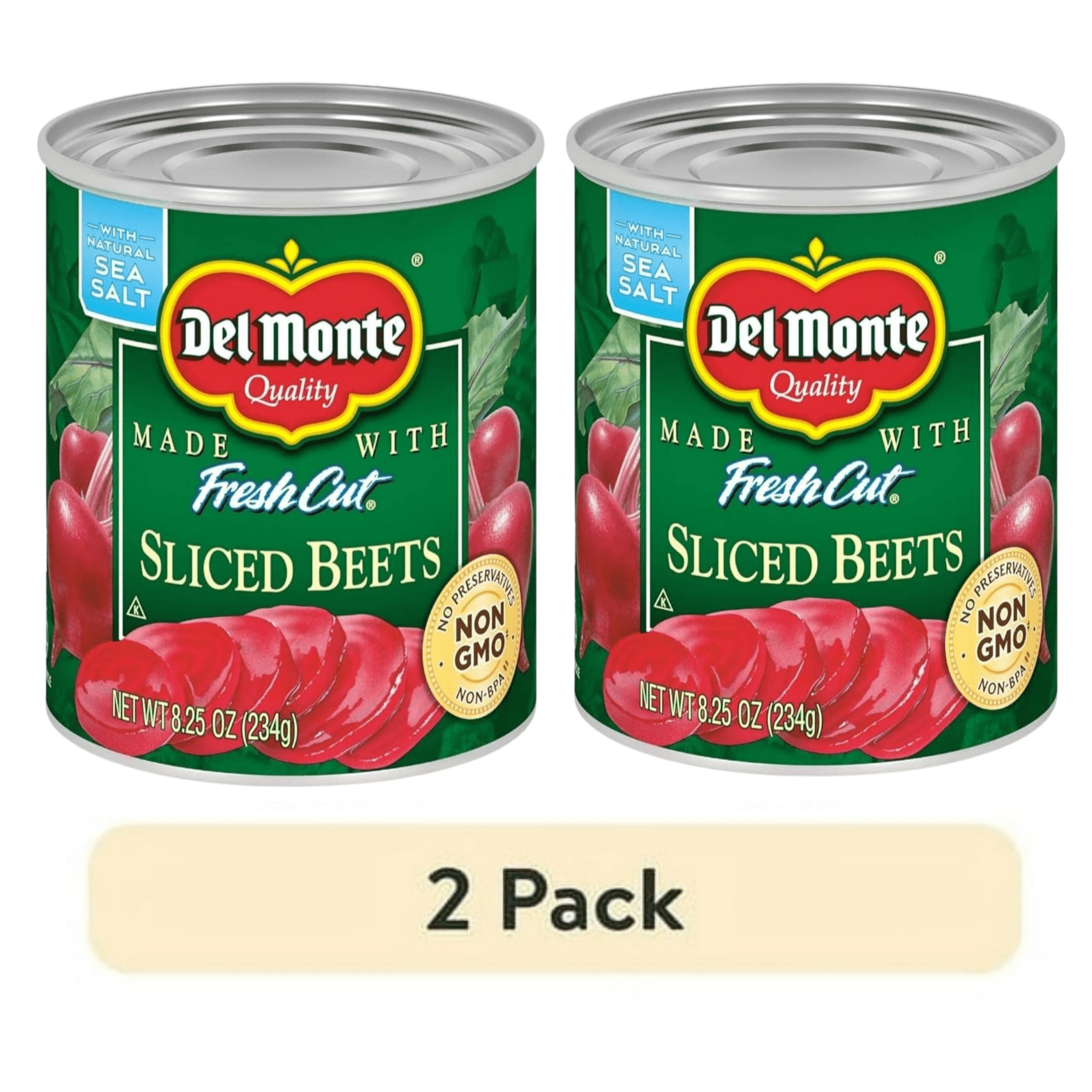 (Pack of 2) Del Monte Fresh Cut Sliced Beets Vegetables Canned , 8.25 oz.